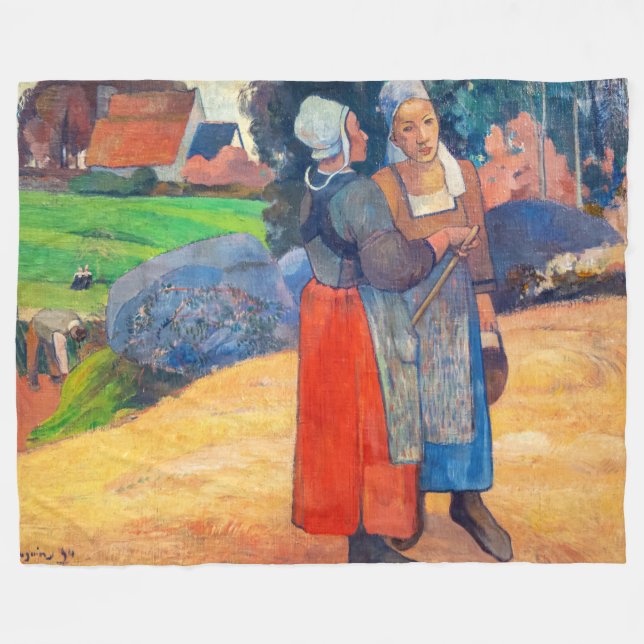 Couverture Polaire Paul Gauguin - Paysannes Bretonnes (Devant (Horizontal))