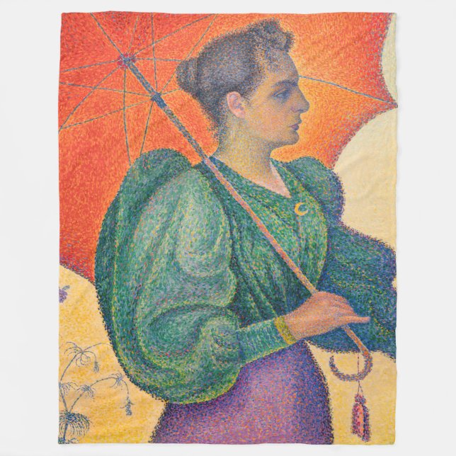 Couverture Polaire Paul Signac - Femme avec un parasol (Devant)