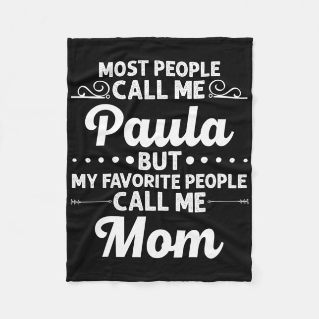 Couverture Polaire Paula Gift Name Funny Mother's Day Personalized Wo (Devant)