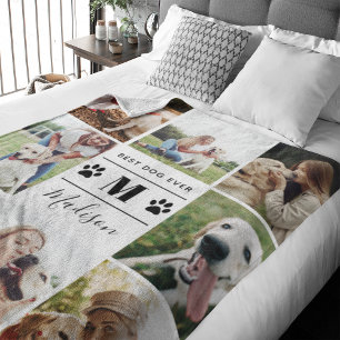 Couverture Polaire Paw de chien de collection de 8 photos moderne