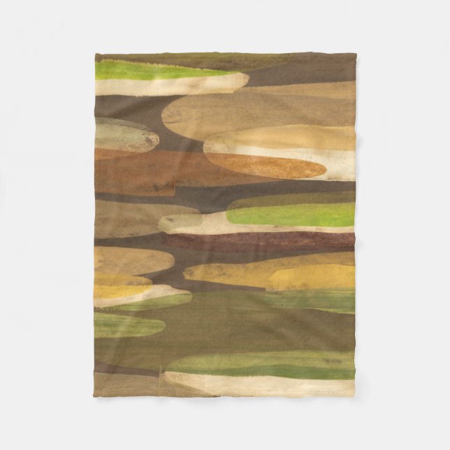 Couverture Polaire Paysage Abstrait de ton terrestre (Devant)