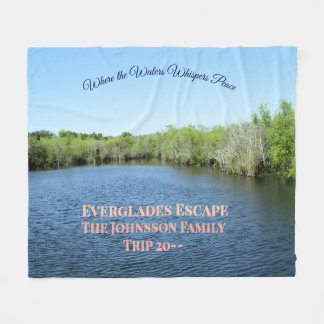 Couverture Polaire Paysage aquatique panoramique des Everglades
