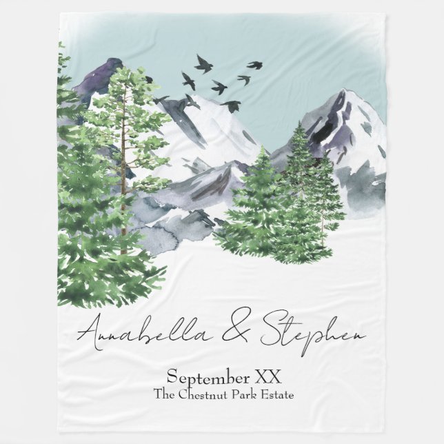 Couverture Polaire Paysage de montagne de neige avec des arbres de la (Devant)