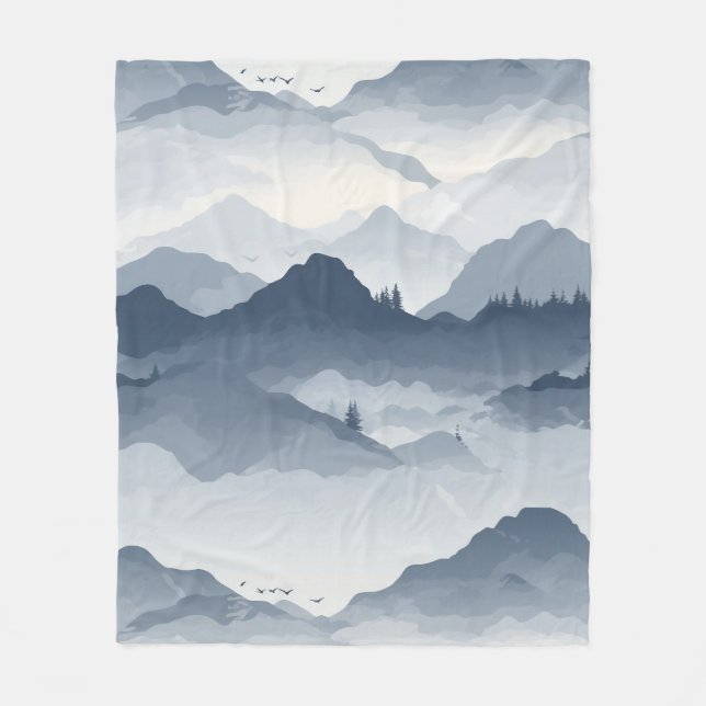 Couverture Polaire Paysage de montagne majestueux (Devant)
