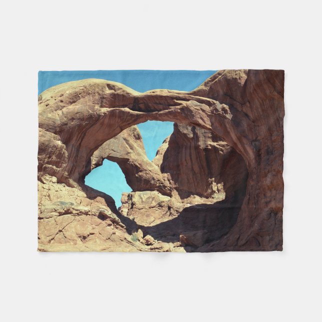 Couverture Polaire Paysage du désert de Double Arch Utah (Devant (Horizontal))