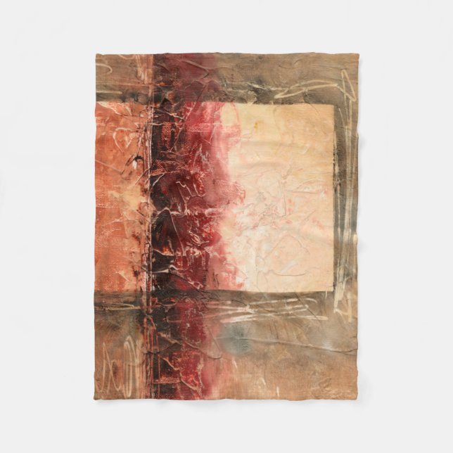Couverture Polaire Paysage rouge Abstrait (Devant)