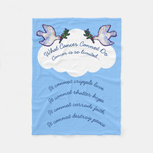 Couverture Polaire Peace Dove Ce que le cancer ne peut pas faire Chem