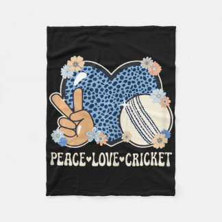 Couverture Polaire Peace Love Cricket Lover Outfit Cheetah Print Wome