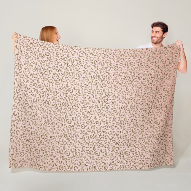 Couverture Polaire Peach Blush Parties scintillant rose Empreinte de  (En situation)