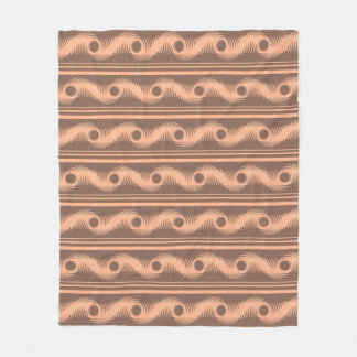 Couverture Polaire Peach et Mocha Spiral Motif