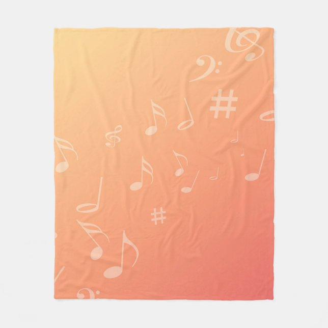 Couverture Polaire Peach Music (Devant)