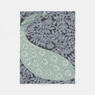 Couverture Polaire Peacock Art Nouveau Bird Classic