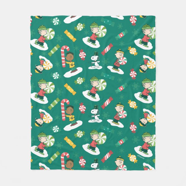 Couverture Polaire Peanuts Pepperment Dreams Motif de vacances (Devant)