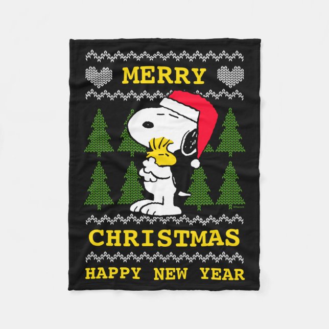 Couverture Polaire Peanuts Santa Claus Hug  (Devant)