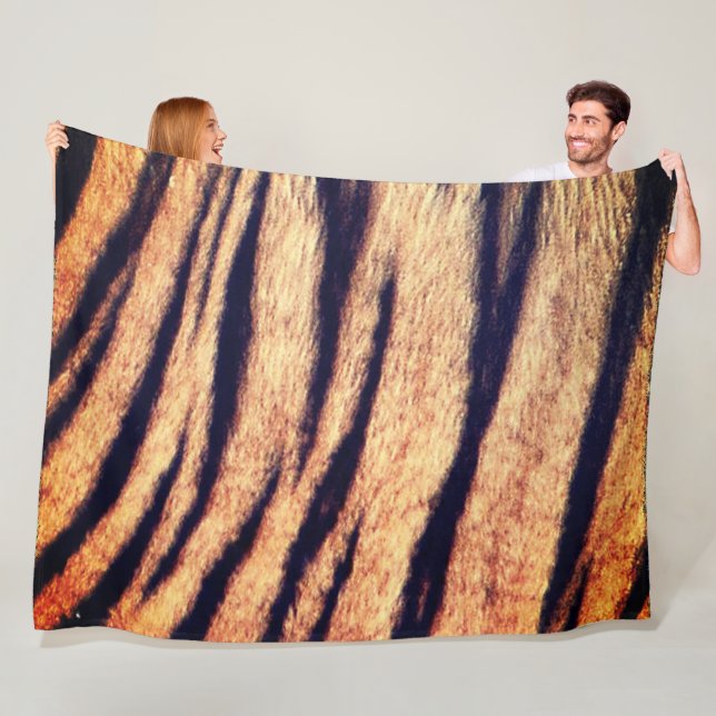 Couverture Polaire Peau de tigre (En situation)