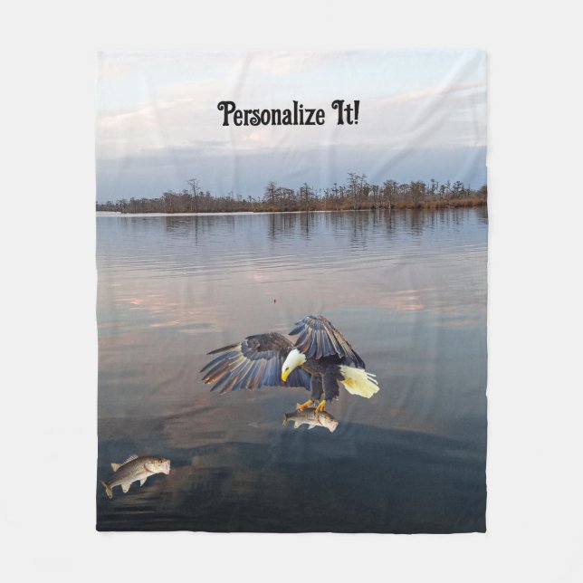 Couverture Polaire Pêche à l'achigan à aigle sur mesure (Devant)