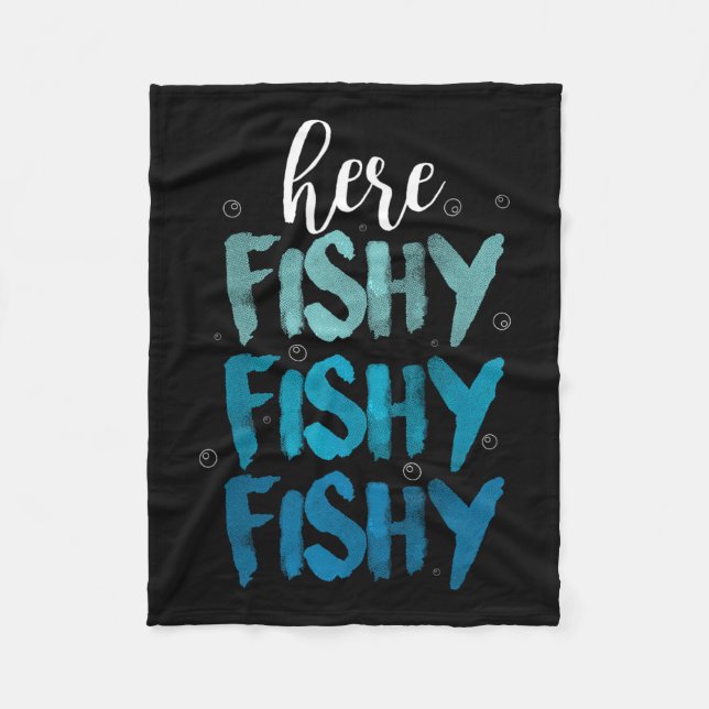 Couverture Polaire Pêche amusante ici Pêche Aimer Été Lac Cadeau (Devant)