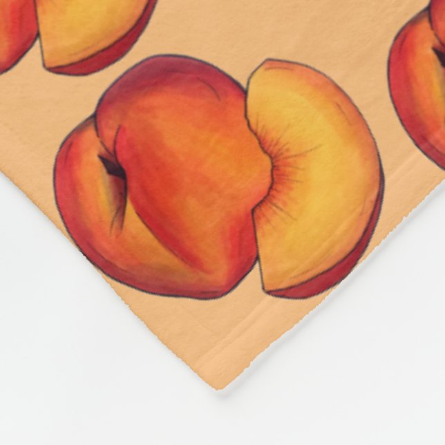 Couverture Polaire Pêche D'Été Juicy Ripe Pêche Fruit De Pierre (Coin)