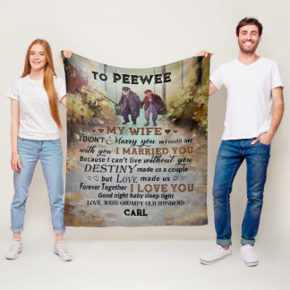 Couverture Polaire Pêche Personnalisée À Ma Femme Blanche De Husba