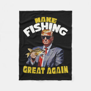 Couverture Polaire Pêcheur Pour Trump 2024 Pêche À La Truite, Poisson