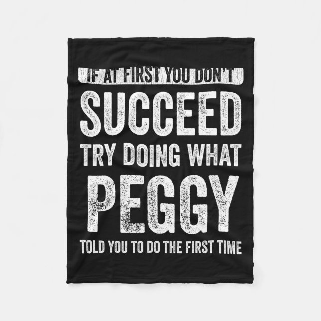 Couverture Polaire Peggy If At First You Dont Succeed Try Doing What  (Devant)