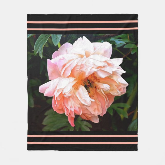 Couverture Polaire Peine de printemps romantique en Pêche pâle (Devant)