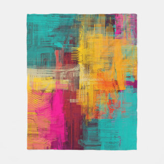 Couverture Polaire Peinture à l'huile Abstraite, arrière - plan expre