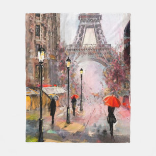 Couverture Polaire peinture à l'huile sur toile, vue sur la rue de Pa