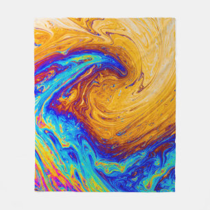 Couverture Polaire Peinture Abstraite