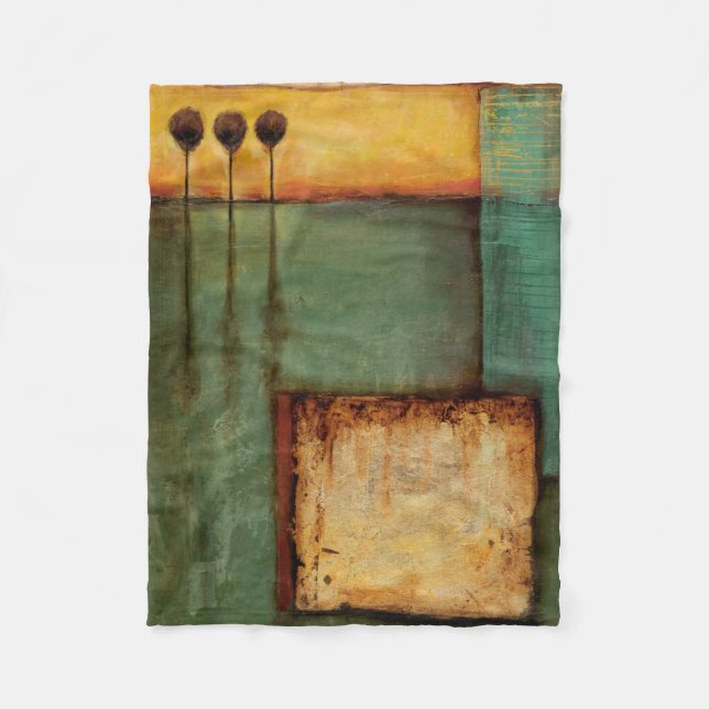 Couverture Polaire Peinture Abstraite avec touches de piano (Devant)