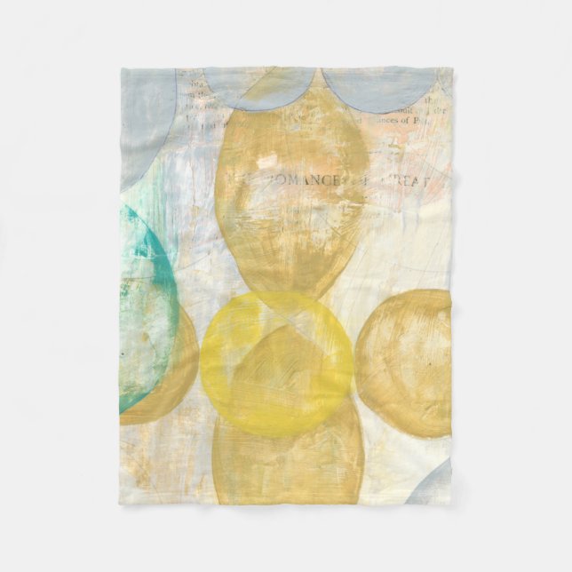 Couverture Polaire Peinture Abstraite moderne sur papier journal (Devant)