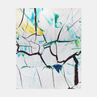 COUVERTURE POLAIRE PEINTURE ABSTRAITE MULTICOLORÉE