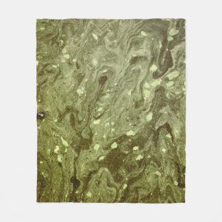 Couverture Polaire Peinture abstraite verte