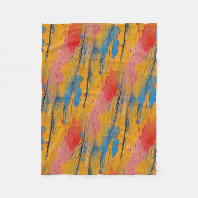 Couverture Polaire Peinture colorée (Devant)