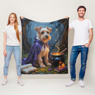 Couverture Polaire Peinture de Halloween fantaisiste de Terrier Biewe
