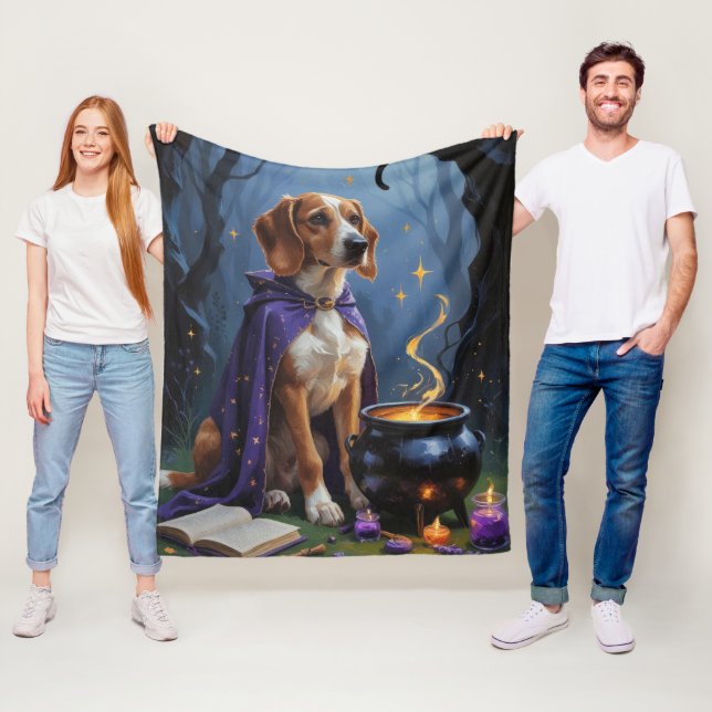 Couverture Polaire Peinture d'Halloween Whimsical Chien d'Afghanistan (En situation)