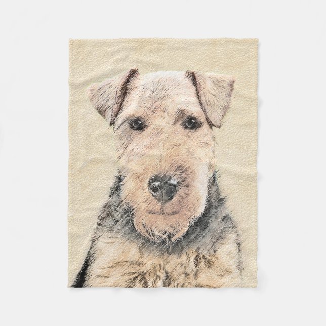 Couverture Polaire Peinture galloise de Terrier - Cute Original Dog A (Devant)