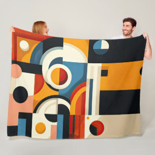 Couverture Polaire Peinture géométrique moderne Abstraite