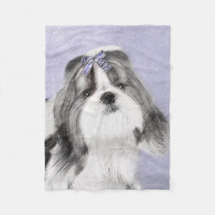 Couverture Polaire Peinture Shih Tzu - Cute Original Chien Art