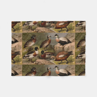 Couverture Polaire Peinture vintage colorée de canards