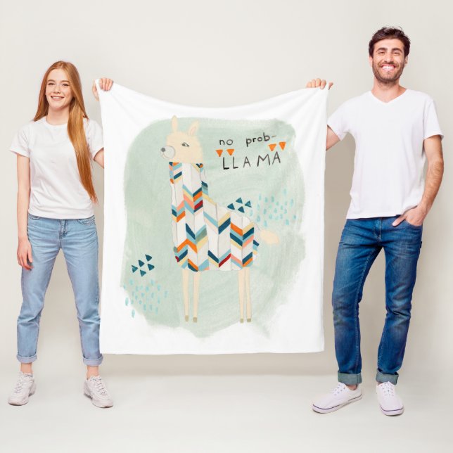 Couverture Polaire Peloton de lama - aucun Prob-lama (En situation)