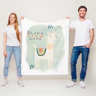 Couverture Polaire Peloton de lama - lama de drame