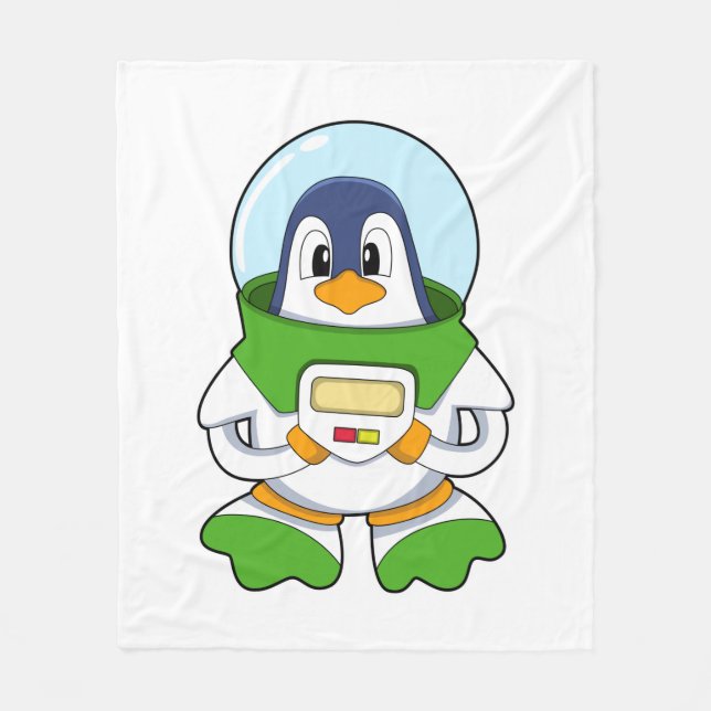 Couverture Polaire Penguin en astronaute costume (Devant)
