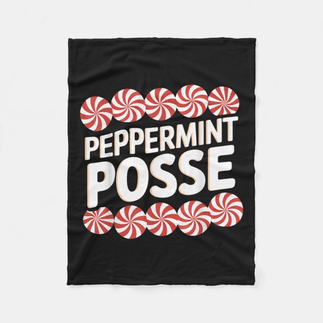 Couverture Polaire Peppermint Sse Festive Christmas Candy Theme Famil (Devant)