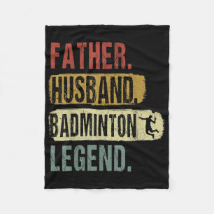 Couverture Polaire Père Mari Légende de badminton Papa de badminton F