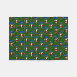 Couverture Polaire Père Noël Avec Drapeau De Pennsylvanie