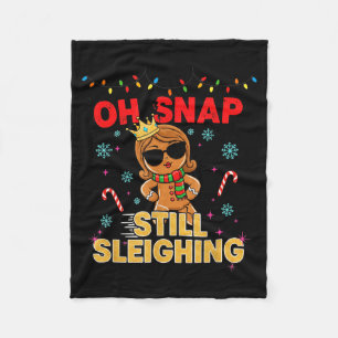 Couverture Polaire Père Noël drôle Pains d'épice Oh Snap. Toujours en