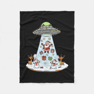 Couverture Polaire Père Noël drôle Ufo Livraison Renne Joyeux Bonhomm