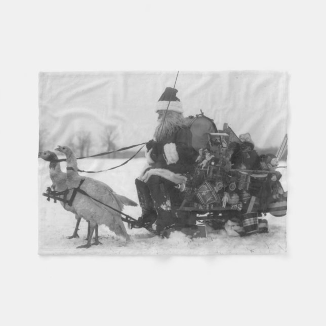 Couverture Polaire Père Noël et son renne de la Turquie (Devant (Horizontal))