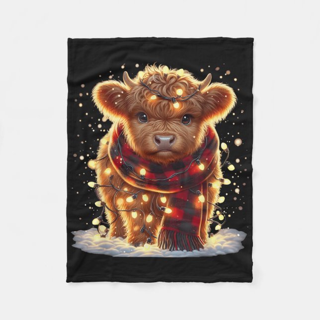 Couverture Polaire Père Noël Highland Vache Noël Noël Noël Noël Baby  (Devant)
